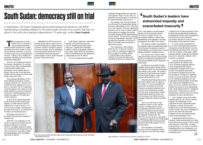 South Sudan: democracy still on trial