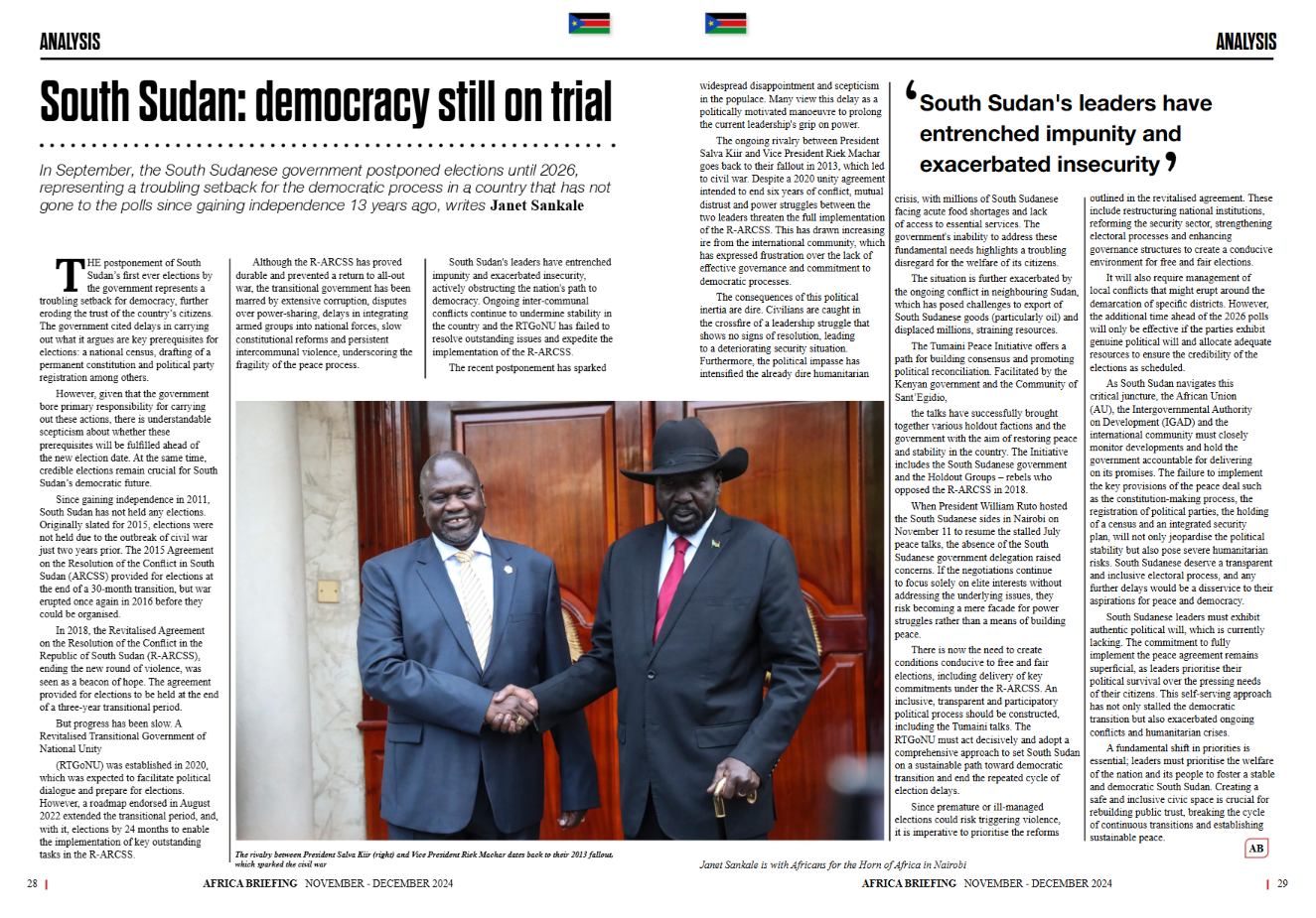 South Sudan: democracy still on trial